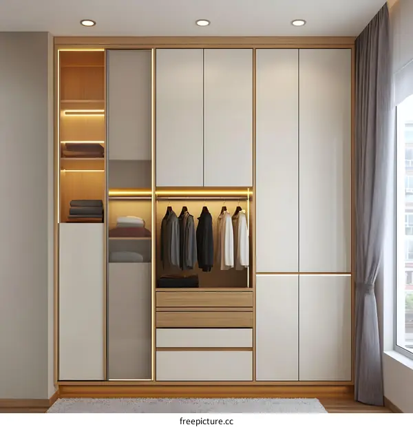Modern Wardrobe Closet Design with Sliding Doors