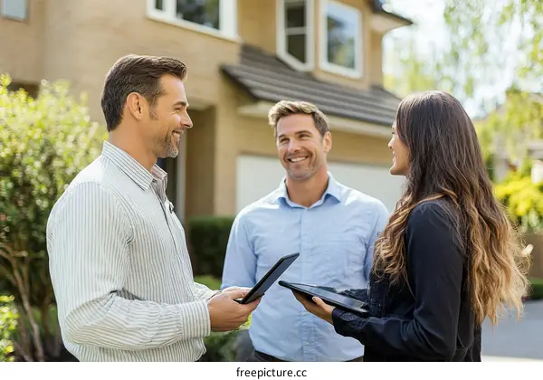 Real Estate Agents Showing a House