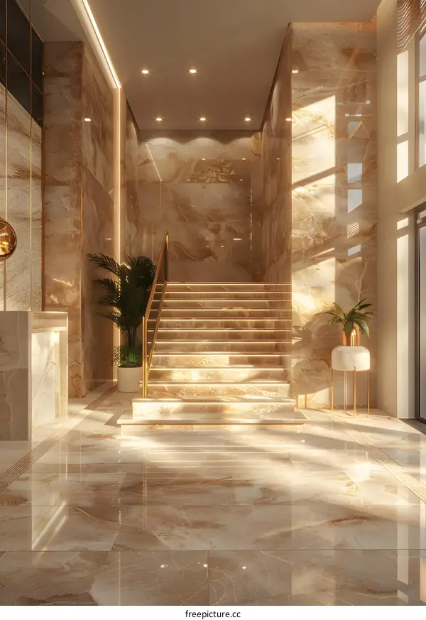 Staircase in a modern building