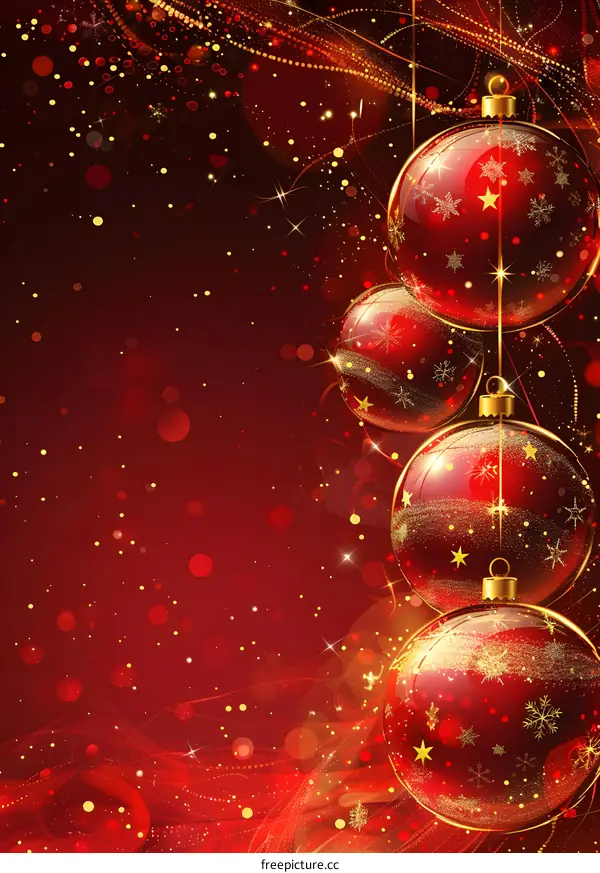 Red Christmas decoration balls