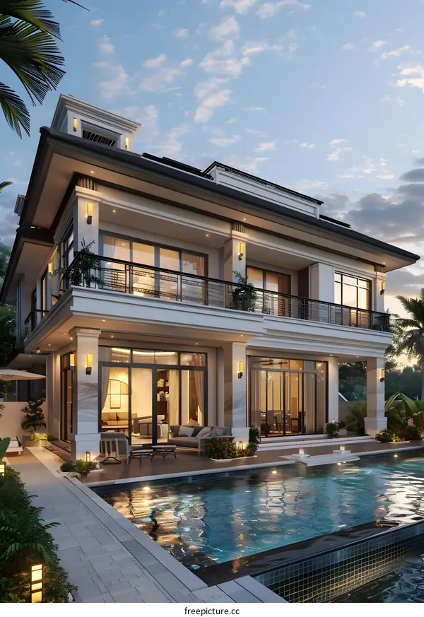 Modern villa with pool