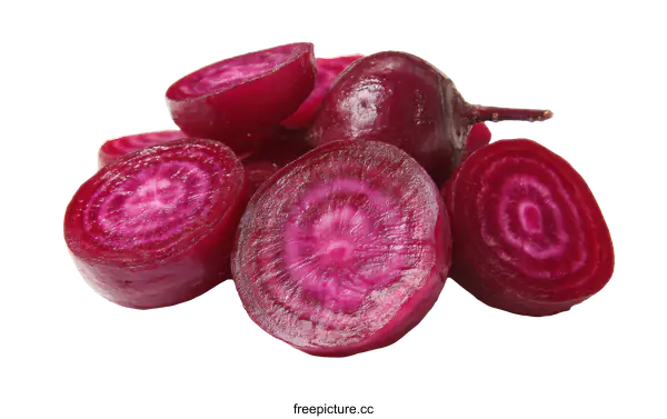 [Transparent Background PNG]Close-up of Sliced Beetroot