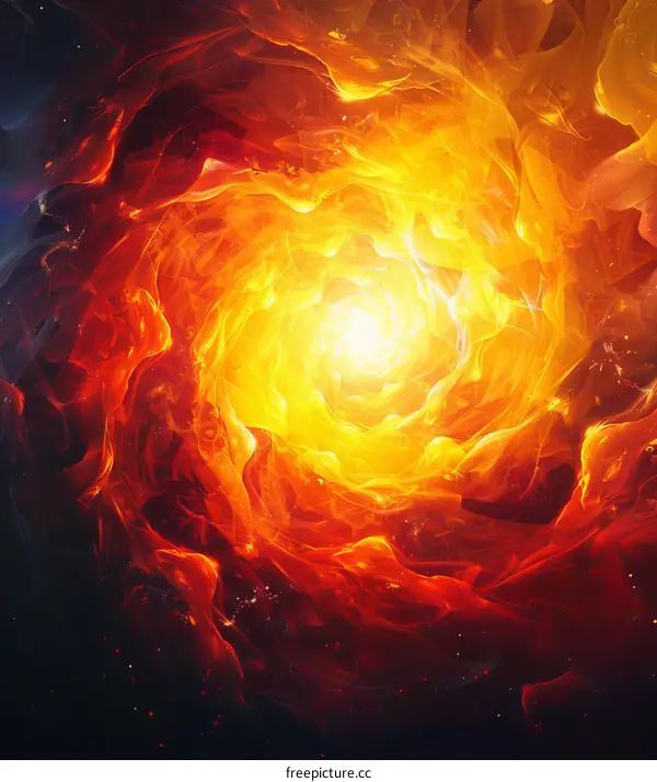 Fire Nebula in Deep Space