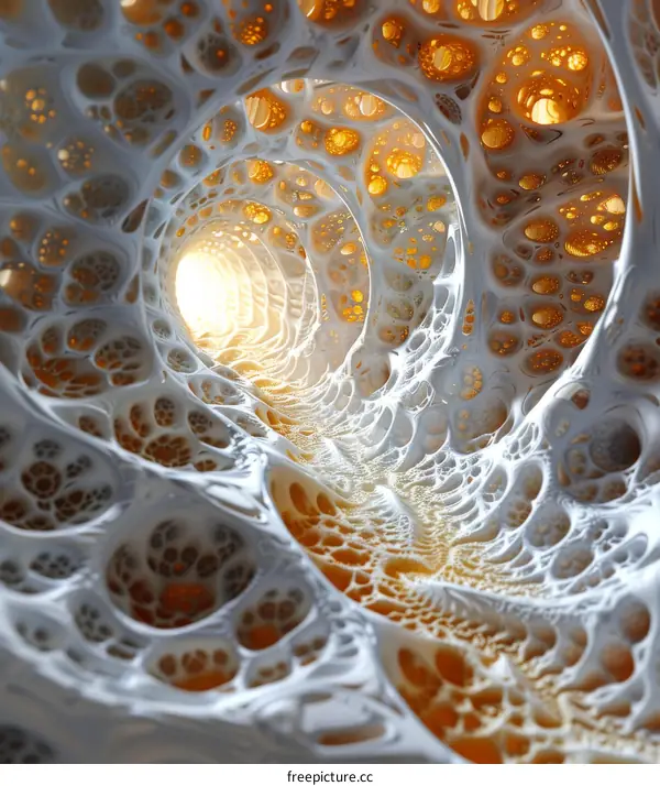 Organic Tunnel of Surreal Light