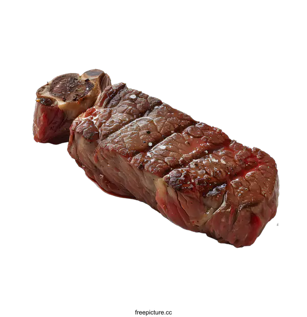 [Transparent Background PNG]Grilled Steak on White Background