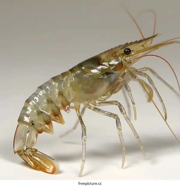 Close Up View of a Live Shrimp