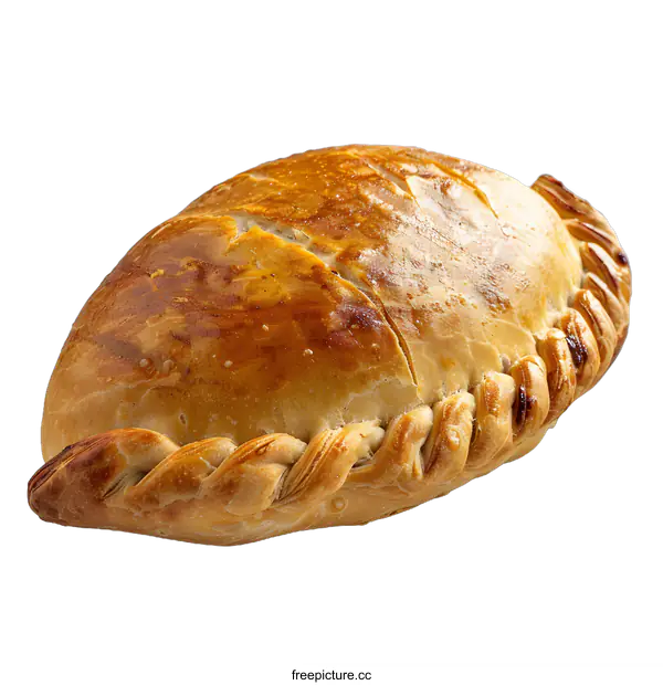 [Transparent Background PNG]A delicious and flaky meat pie with a golden crust