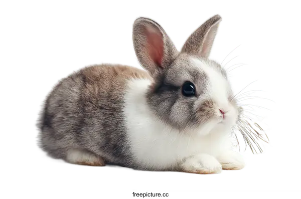 [Transparent Background PNG]Adorable Baby Rabbit with Soft Fur