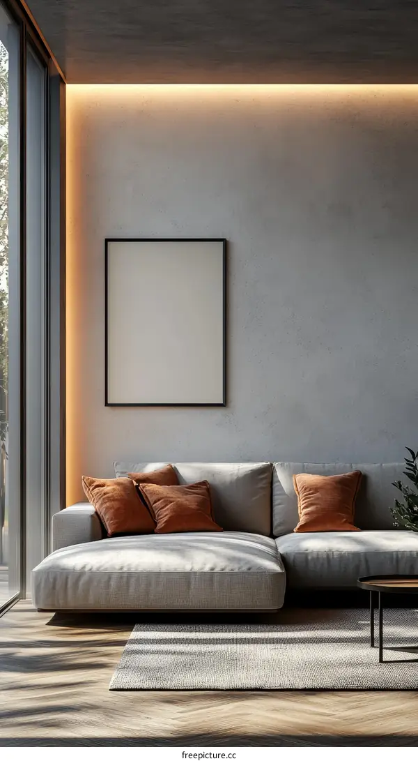 Modern Living Room Interior Design Illustration