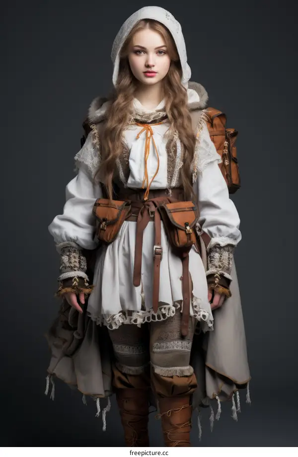 Portrait of a beautiful fantasy female character