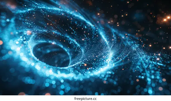 Blue And Orange Particles form a Beautiful Vortex