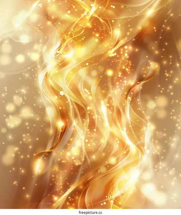 Golden Silk Waves and Stardust