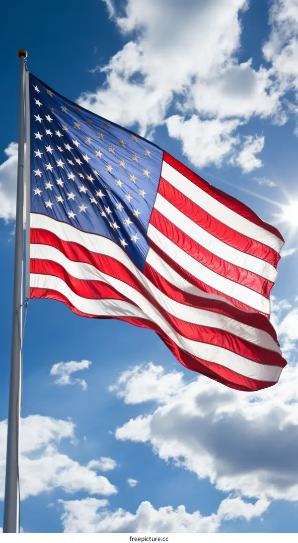 Waving American Flag