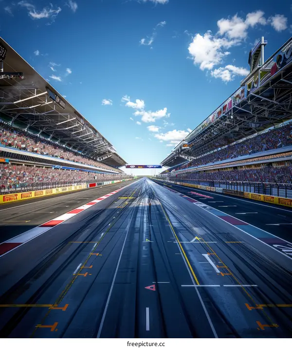Empty Grandstands of Sochi Autodrom Track