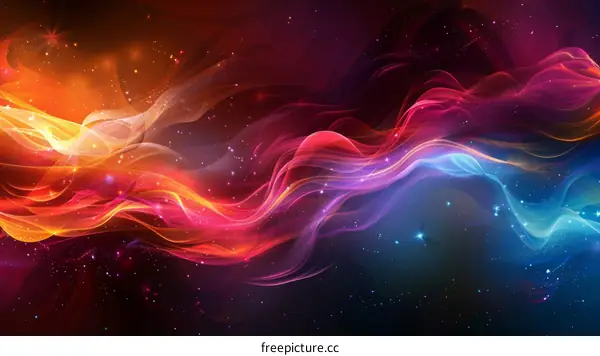 Cosmic Canvas: A Colorful Nebula