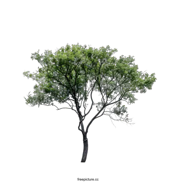 [Transparent Background PNG]Green Tree Isolated On White Background