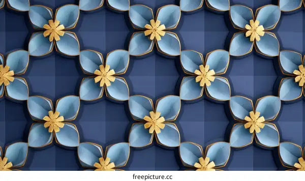 Abstract 3D Floral Pattern Design