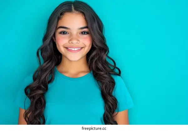 Portrait of a Smiling Teenage Girl