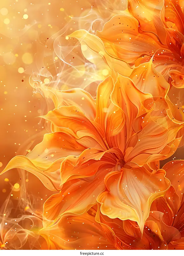 Glowing Orange Flowers