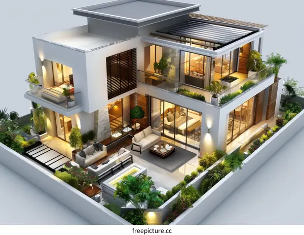 Modern minimalist villa