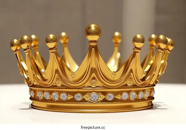 Golden Royal Crown with Diamonds