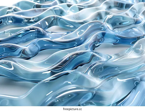 Blue glass waves