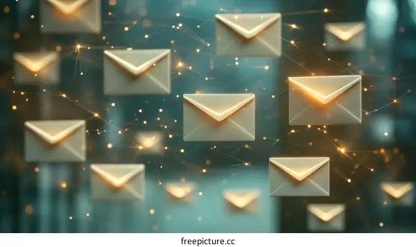 Email Symbols Digital Art Background