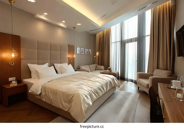 Modern Luxury Hotel Bedroom Interior Design