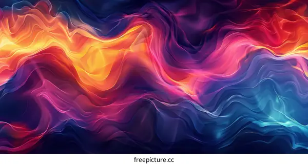 Abstract Colorful Flames