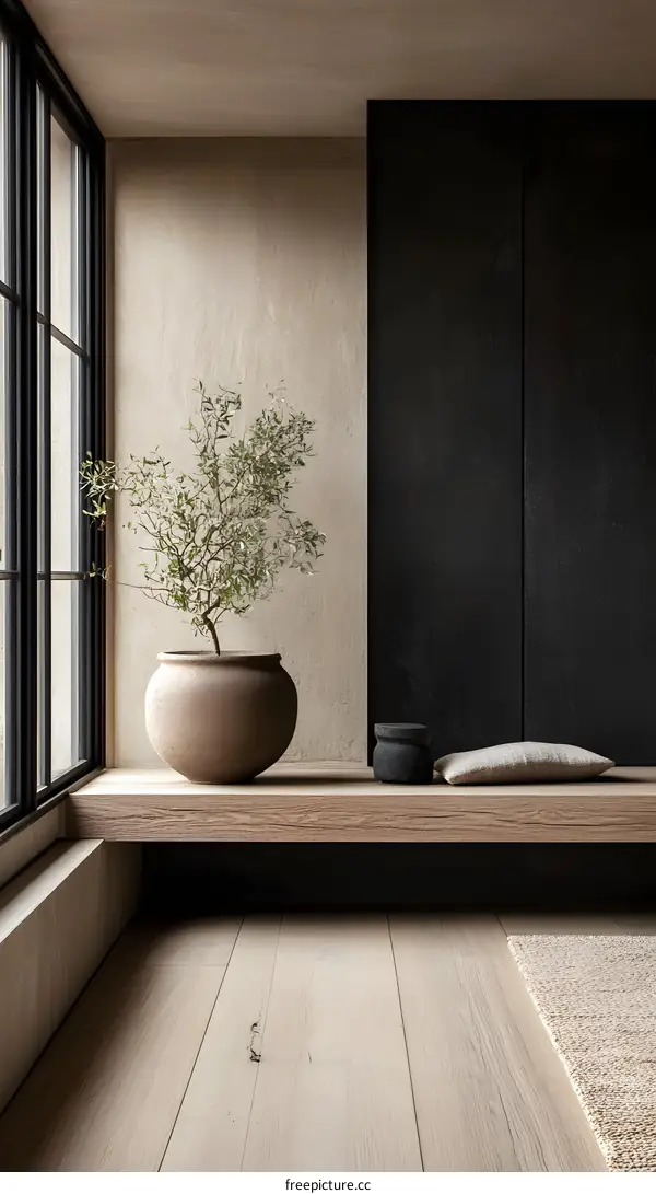 Minimalist Interior Design with Natural Light and Greenery