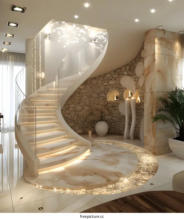 Staircase in a modern house