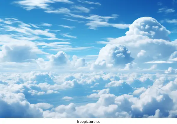 Serene Sky with Majestic Clouds