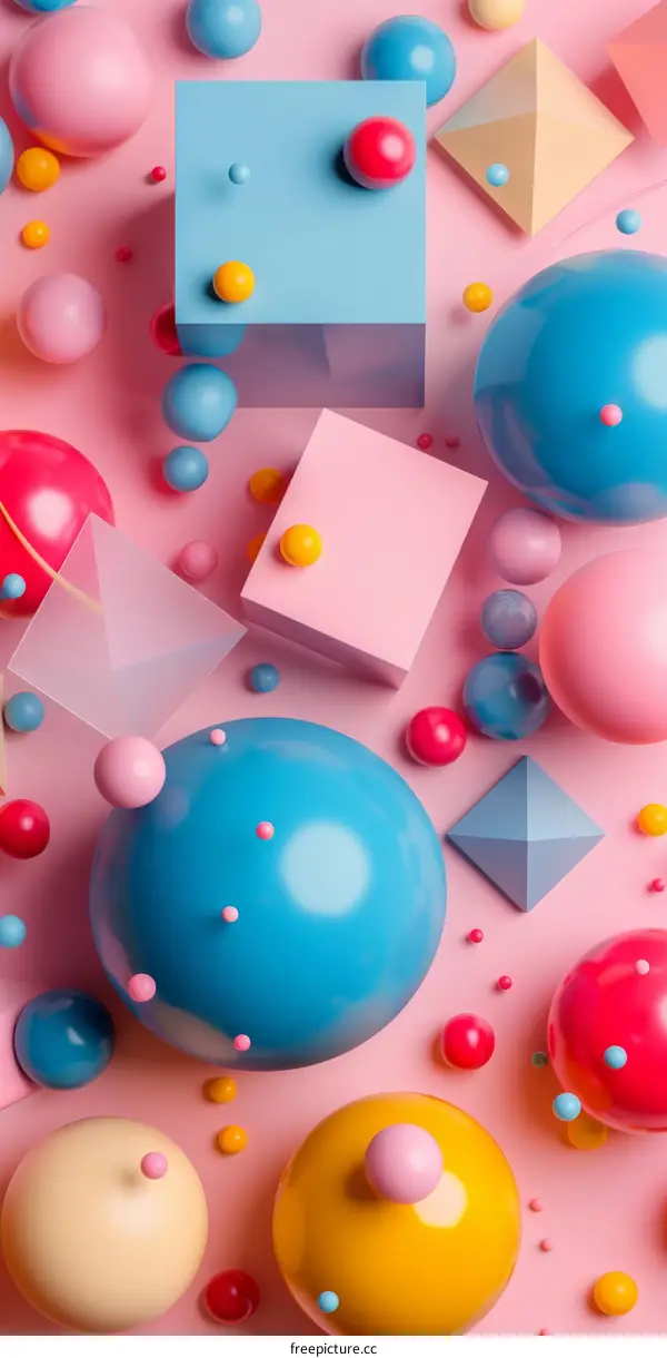 Colorful 3D spheres and cubes