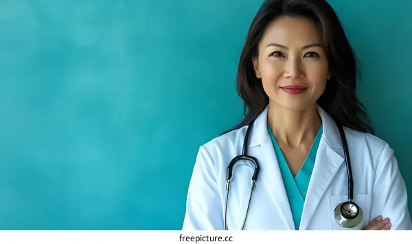 Confident Asian Female Doctor Portrait