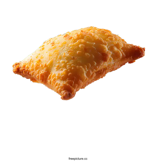 [Transparent Background PNG]A Golden Fried Pastry on a White Background