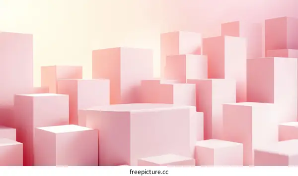 Abstract Pink Geometric Shapes Background Design