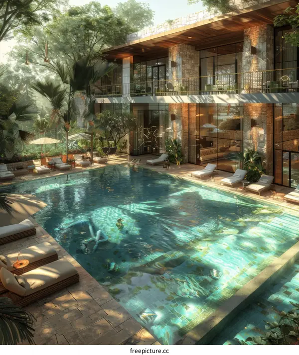 Tropical Resort Poolside Luxury Villa