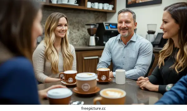 Coffee Shop Team Meeting