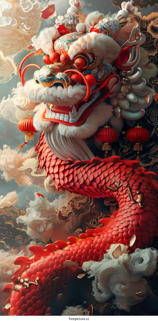 Chinese Dragon Dance Performance