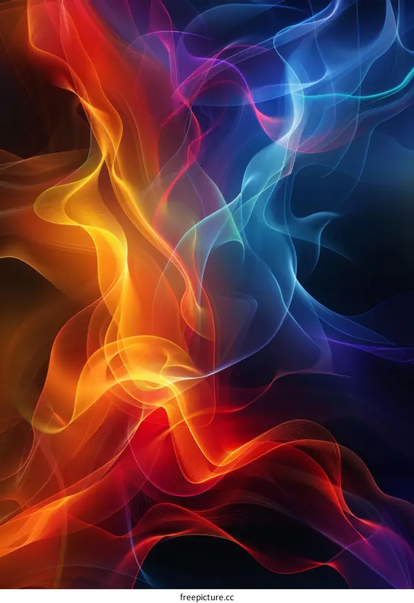 Wavy Multicolor Gradient Backdrop