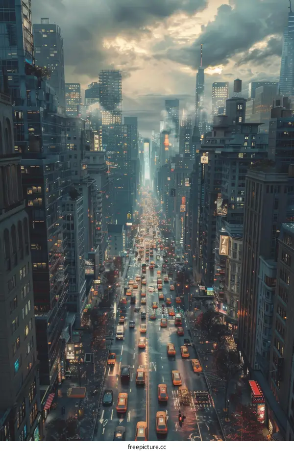 Futuristic Cityscape Urban Metropolis