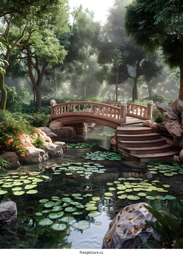 A bridge in a Chinese garden