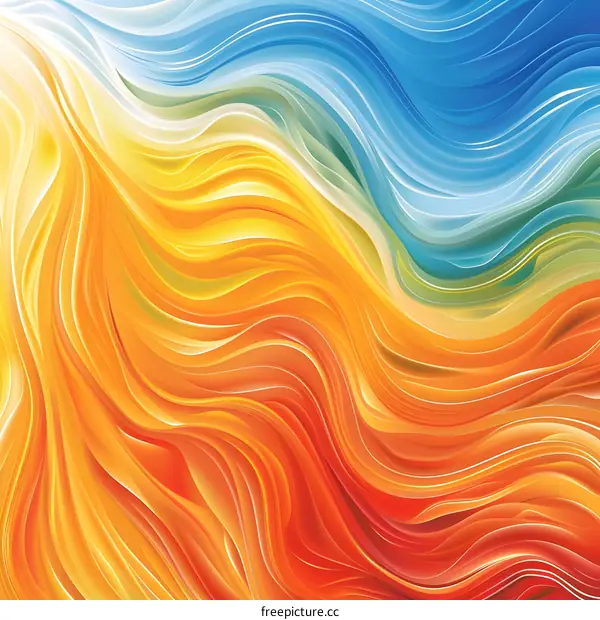 Abstract Colorful Wavy Lines Background