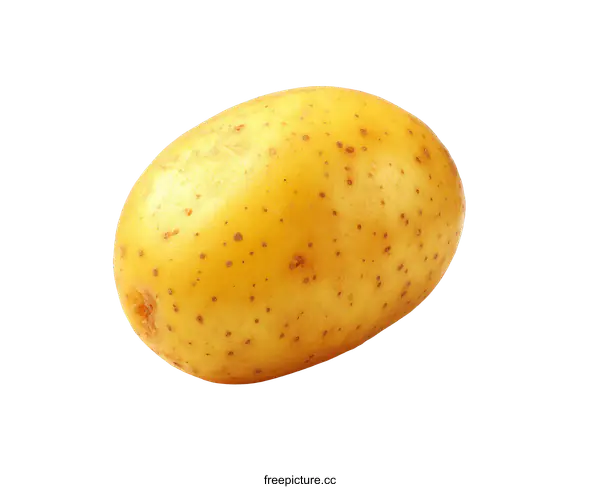 [Transparent Background PNG]Single Potato Isolated on White Background