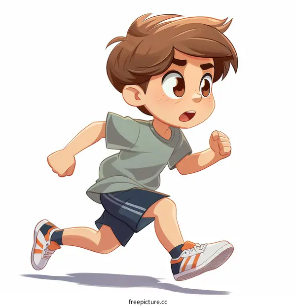 Little boy running