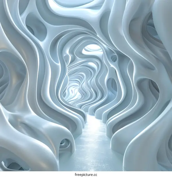 Abstract Futuristic Architectural Pathway