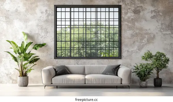 Modern Industrial Living Room Interior Design