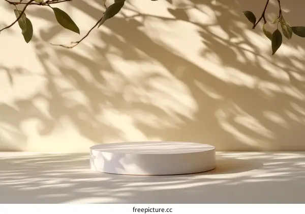 Beige Minimalist Product Display with Natural Light
