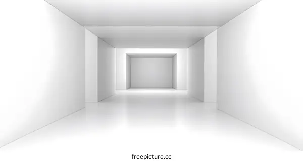 Abstract White Room with Perspective