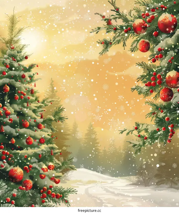 Winter Wonderland Christmas Illustration